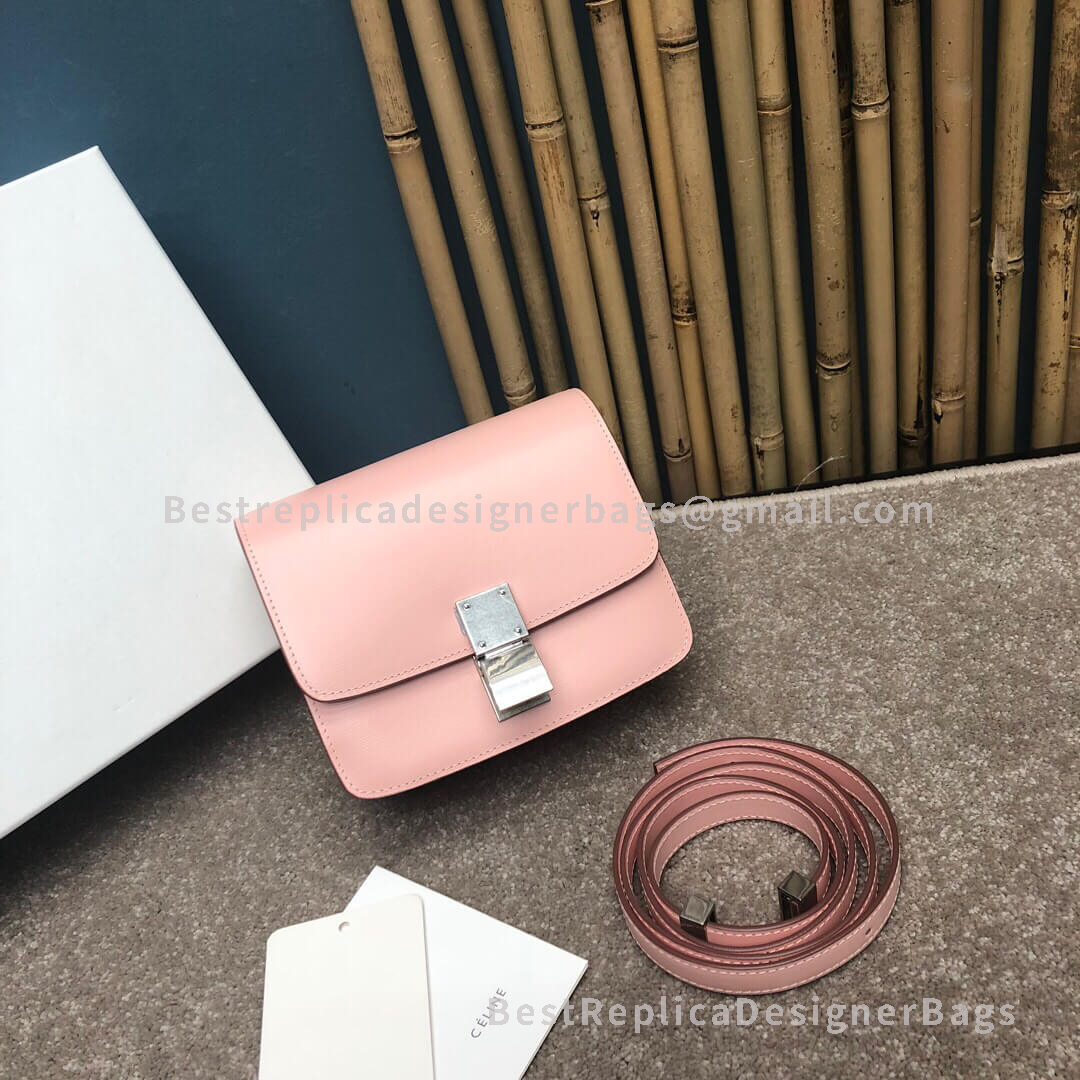 Celine Small Classic Box Bag Pink Calfskin